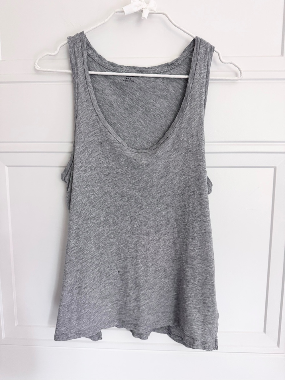 Madewell Heather Gray V-Neck Tank Top, S